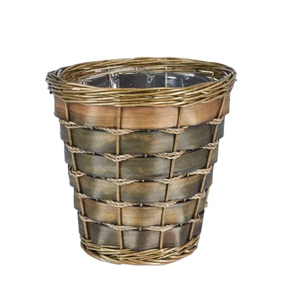 Household Essentials Small Haven Willow and Poplar Waste Basket