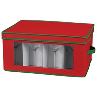 Household Essentials Holiday Stemware Goblet Storage Box