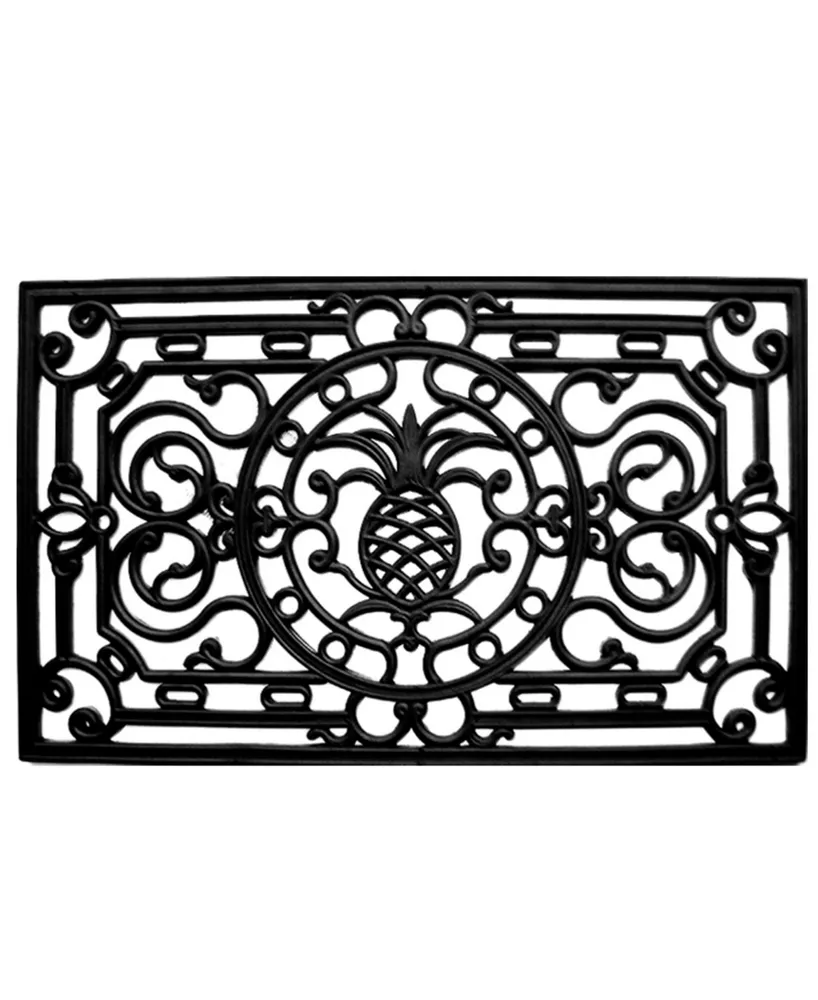 Wrought Iron Grey 18 in. x 30 in. Door Mat