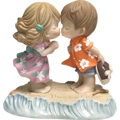 Precious Moments Our Love Is Deeper Than The Ocean Bisque Porcelain Figurine