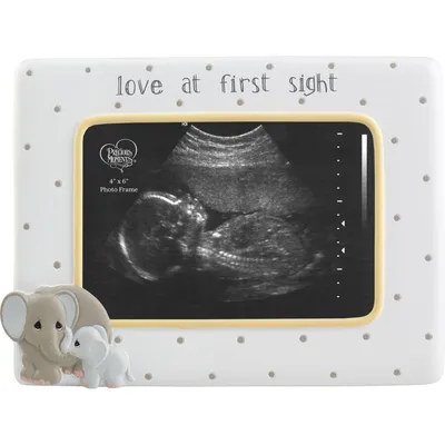 Precious Moments Elephant Love At First Sight Ultrasound 4 x 6 Resin & Glass Photo Frame 183407