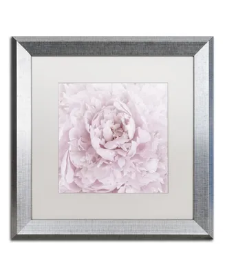 Cora Niele 'Pink Peony Flower' Matted Framed Art - 16" x 16" x 0.5"