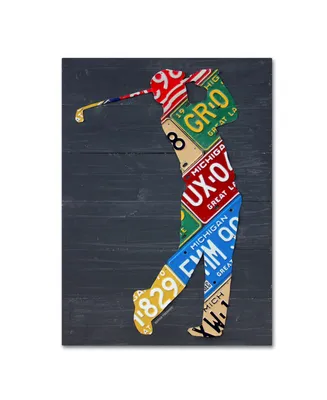 Design Turnpike 'Golfer License Plate art' Canvas Art - 24" x 18" x 2"