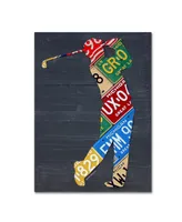 Design Turnpike 'Golfer License Plate art' Canvas Art - 24" x 18" x 2"