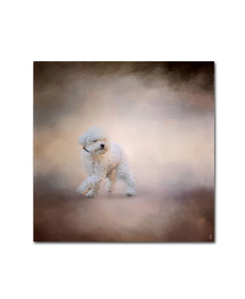 Jai Johnson 'Bichon On The Go' Canvas Art - 18" x 18" x 2"