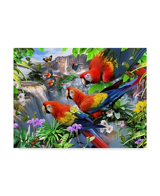 Howard Robinson 'Parrots' Canvas Art - 32" x 24" x 2"