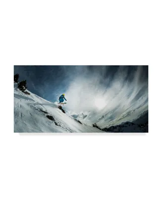 Eric Verbiest 'Ski Jump' Canvas Art - 19" x 10" x 2"