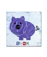 Design Turnpike 'Oink the Pig' Canvas Art - 14" x 14" x 2"