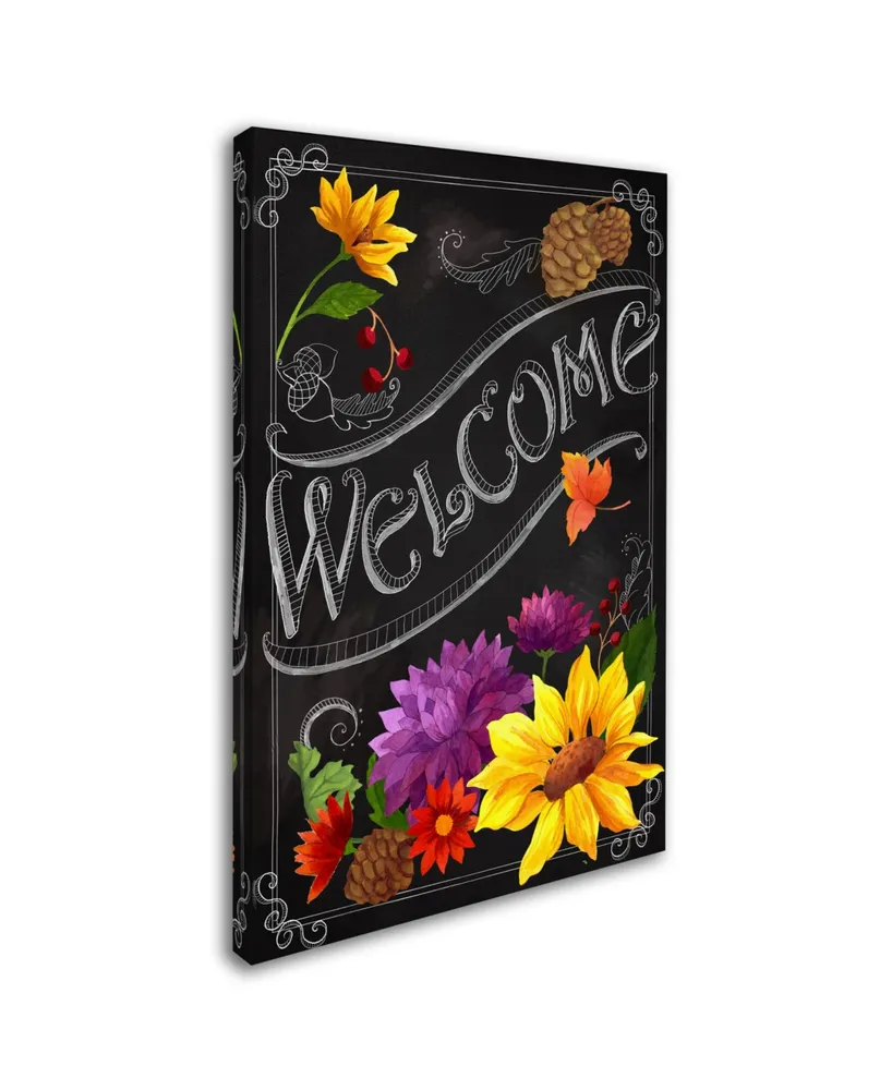 Fiona Stokes-Gilbert 'Chalkboard Welcome' Canvas Art - 24" x 16" x 2"