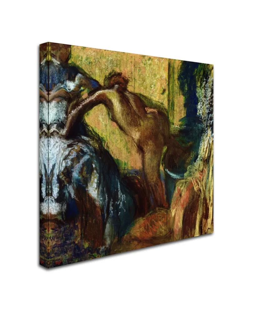 Degas 'After The Bath 2' Canvas Art - 18" x 18" x 2"