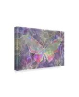 Cora Niele 'Purple Pink Butterfly Watercolor' Canvas Art - 24" x 16" x 2"