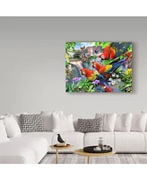 Howard Robinson 'Parrots' Canvas Art - 32" x 24" x 2"