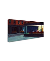 Edward Hopper 'Nighthawks' Canvas Art - 32" x 16" x 2"