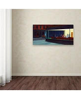 Edward Hopper 'Nighthawks' Canvas Art - 32" x 16" x 2"