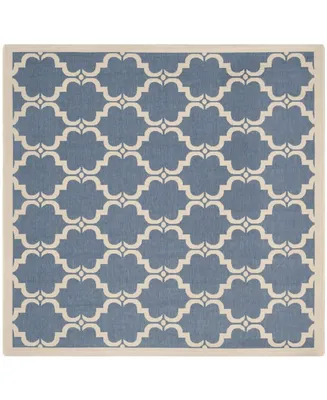 Safavieh Courtyard CY6009 Blue and Beige 7'10" x 7'10" Sisal Weave Square Outdoor Area Rug