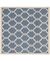 Safavieh Courtyard CY6009 Blue and Beige 7'10" x 7'10" Sisal Weave Square Outdoor Area Rug