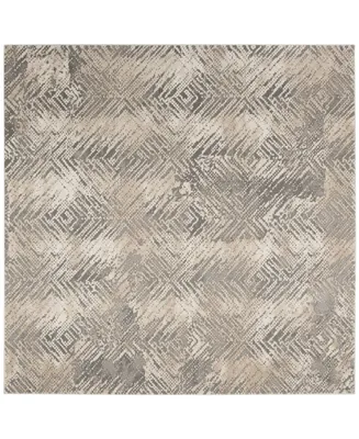 Safavieh Meadow MDW338 Ivory and Gray 6'7" x 6'7" Square Area Rug