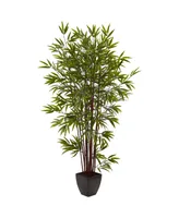 Nearly Natural 6' Bamboo Silk Tree w/ Planter