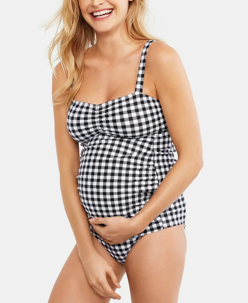 Beach BumpRuffle Front Maternity Tankini Swimsuit Upf 50+ - Motherhood