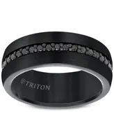 Men's Sapphire 8mm Band (9/10 ct. t.w.) Black Tungsten Carbide