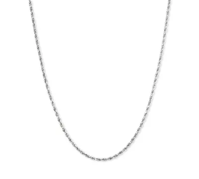 Glitter Rope 18" Chain Necklace (1-5/8mm) 14k Gold