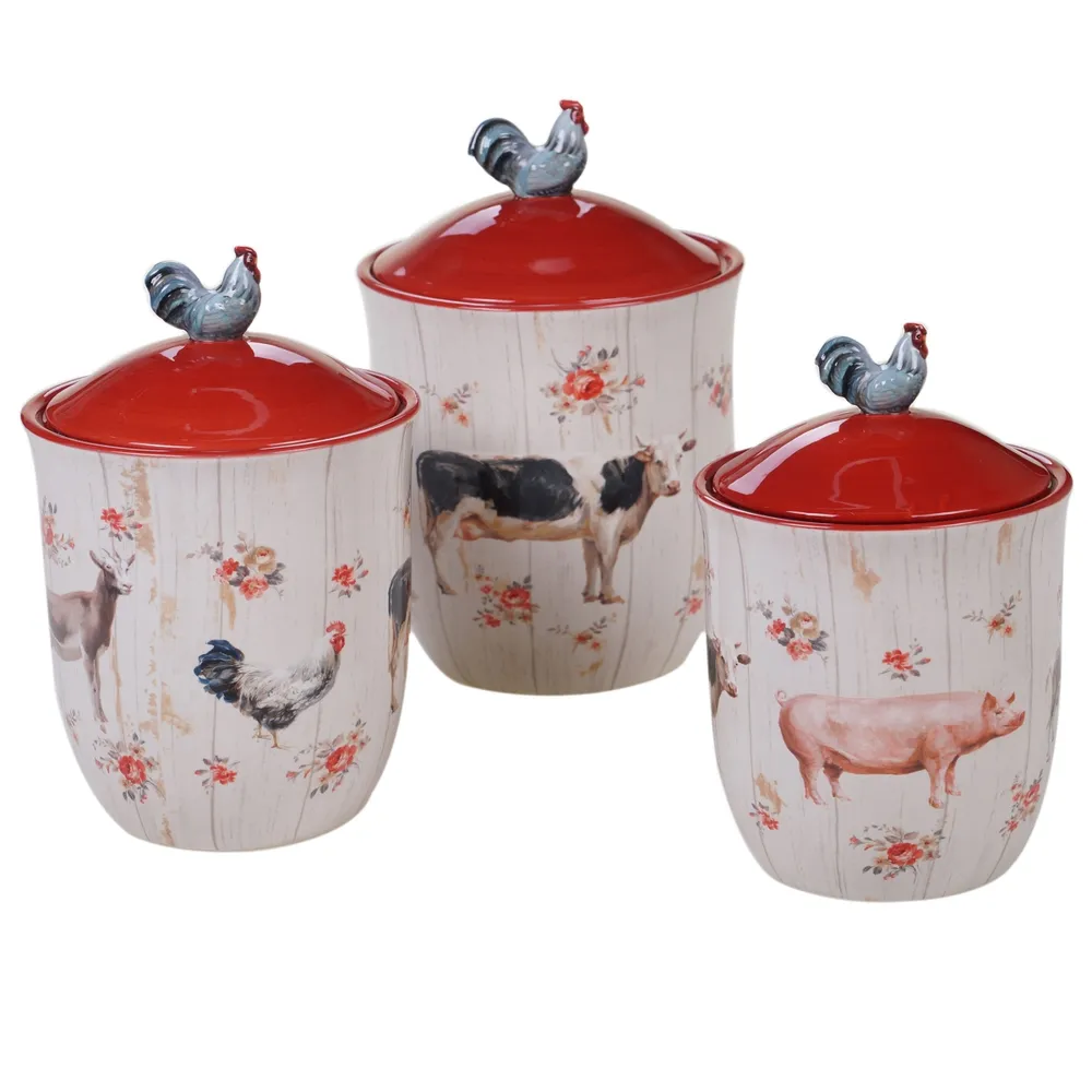 Certified International Farmhouse Canisters, Set of 3