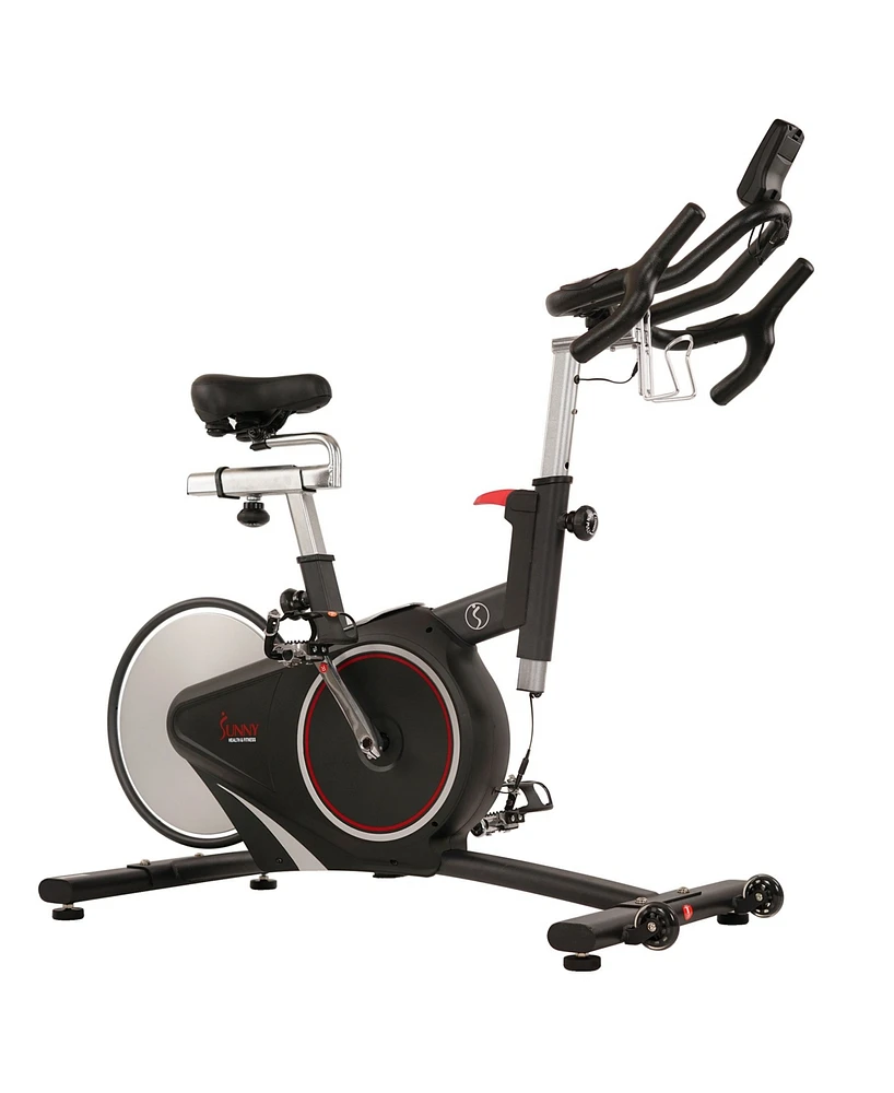 Sunny Health & Fitness Magnetic Rear Belt Drive Indoor Cycling Exercise Bike with Rpm Cadence Sensor - Sf-B1709, Black