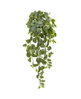 Nearly Natural 36" Fittonia Hanging Bush Artificial Plant (Set of 2) (Real Touch)