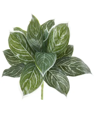 Nearly Natural 21" Silver Aglaonema Artificial Plant (Real Touch) (Set of 6)