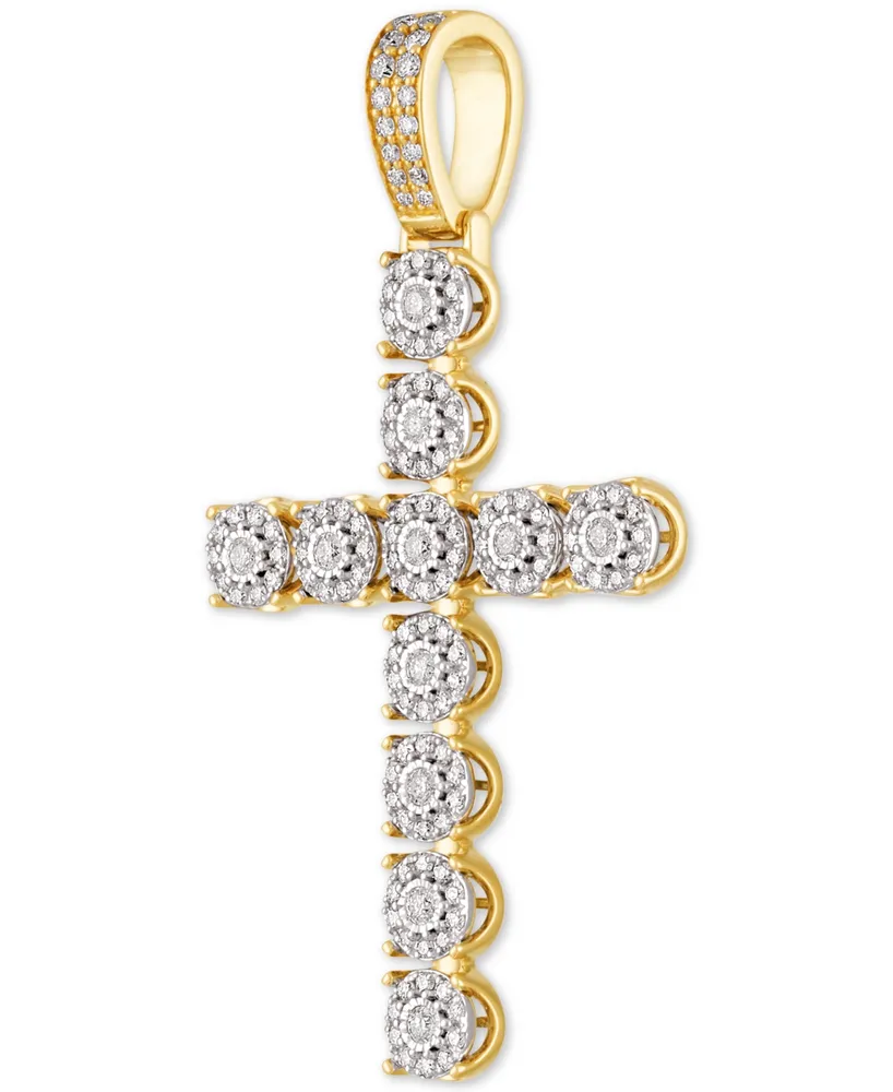 Diamond Cross Pendant (2-1/2 ct. t.w.) in 10k Gold & White Gold