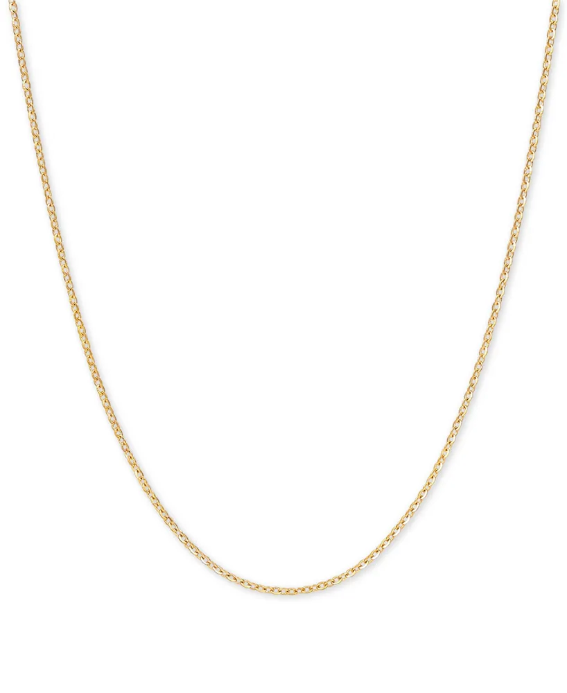 Italian Gold Mirror Cable Link 16" Chain Necklace (1-1/4mm) in 14k Gold