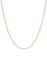 Italian Gold Mirror Cable Link 16" Chain Necklace (1-1/4mm) in 14k Gold