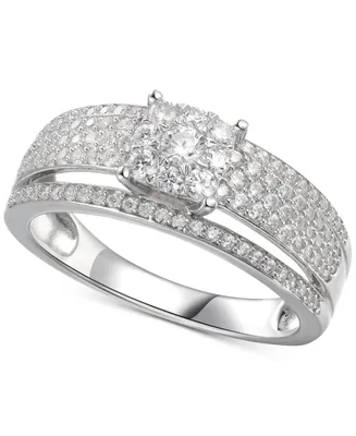 Cubic Zirconia Bridal Ring Sterling Silver
