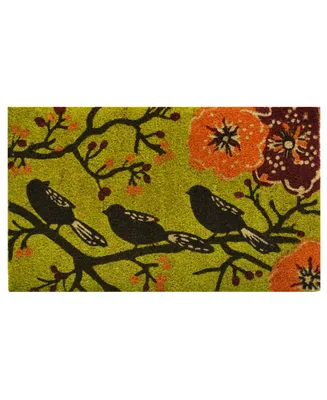 Home & More Birds in a Tree Coir/Vinyl Doormat, 17" x 29"