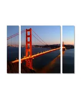 Pierre Leclerc 'Golden Gate Sf' Multi Panel Art Set Large - 41" x 30" x 2"