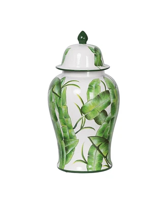 Lovise Palm Lidded Urn, Tall