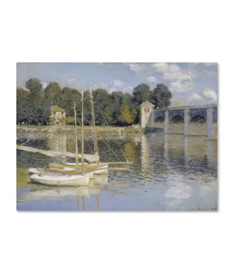 Monet 'The Argenteuil Bridge' Canvas Art - 32" x 24" x 2"