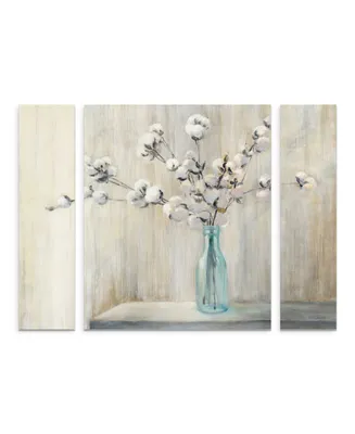 Julia Purinton 'Cotton Bouquet' Multi Panel Art Set Large - 30" x 41" x 2"