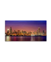 Mike Jones Photo 'Chicago Dusk full skyline' Canvas Art