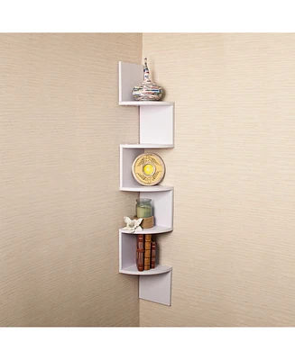 Danya B. Large Laminate Corner Wall Mount Shelf
