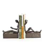 Danya B. Man and Woman Reading Metal Bookend Set