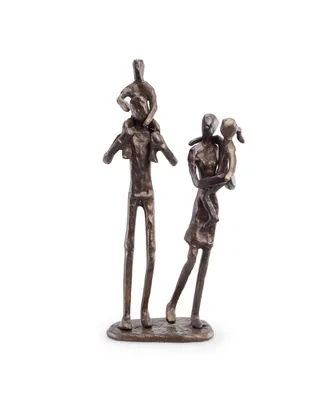 Danya B. Parents Carrying Children Bronze Sculpture