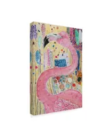 Lauren Moss 'Flamingo Fantasy' Canvas Art - 24" x 16" x 2"