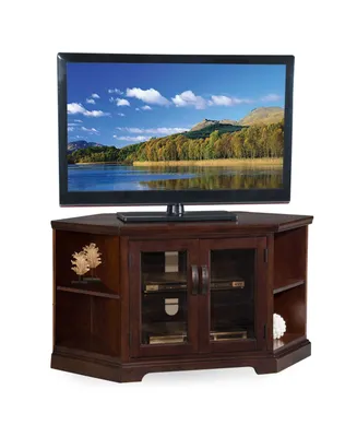 Leick Home Chocolate and Black Glass, 46" W Tv Stand