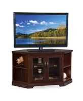 Leick Home Chocolate and Black Glass, 46" W Tv Stand