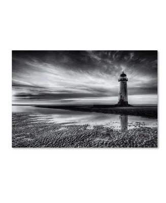 John Elfed Roberts 'On Talacre Beach' Canvas Art - 19" x 12" x 2"