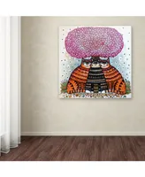 Oxana Ziaka 'A Cherry Blossom Season' Canvas Art - 35" x 35" x 2"