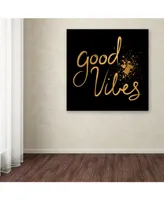 Lisa Powell Braun 'Good Vibes' Canvas Art - 14" x 14" x 2"