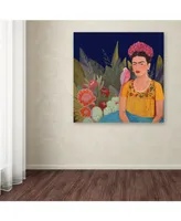 Sylvie Demers 'Frida A Casa Azul Revisitated' Canvas Art - 14" x 14" x 2"