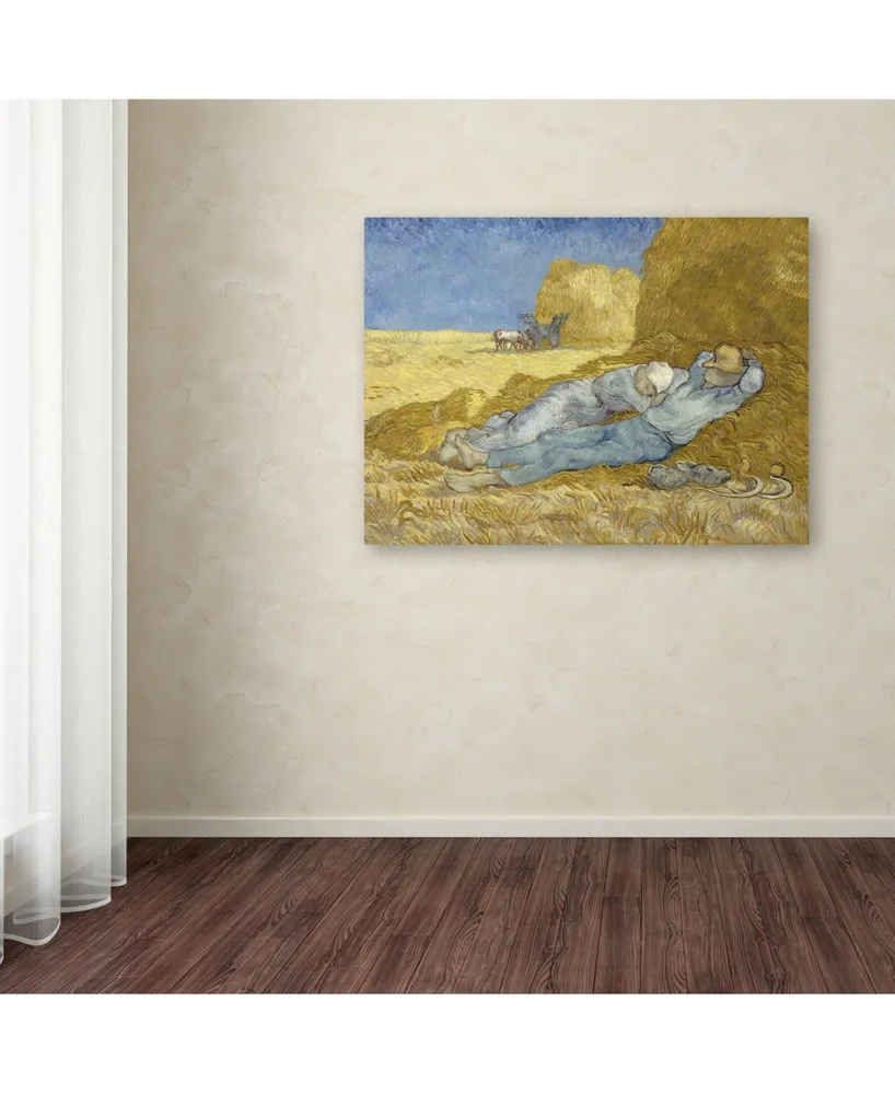 Vincent van Gogh 'Siesta After Mille 1890' Canvas Art - 32" x 24" x 2"